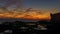 Deep Red sky at Dusk at Saint Sebastian Castle Cadiz Andalusia