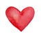 Deep red watercolor heart.
