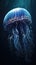 deep sea colorful giant jellyfish