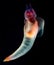 Deep-sea creature that glows in the darkness of the deep ocean