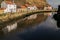 Deep shadowy reflections in Staithes, north Yorkshire