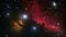 Deep space beautiful night sky. Horsehead Nebula in the constellation Orion.