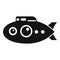 Deep submarine icon simple vector. Sea ship