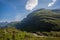 Deep valley near the port of Flam in Norway