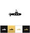 Deep water submarine vector icon