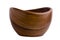 Deep wooden bowl