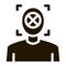 deepfake human silhouette icon Vector Glyph Illustration