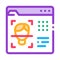 Deepfake online scanner icon vector outline illustration