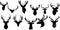 deer animal silhouette, deer animal silhouette Set,