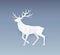 Deer Animal Silhouette, Papercut Horned Reindeer