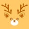 Deer Antler Face Background Illustration