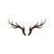 Deer antler logo vector icon illustration