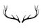 Deer antlers vector s. Hand drawn silhouettes of hunting trophies.Silhouette of the horns