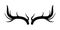 Deer antlers vector s. Hand drawn silhouettes of hunting trophies.Silhouette of the horns