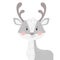 Deer baby print. Cute animal. Cool reindeer illustration