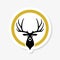 Deer black head logotype on white background