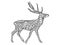 Deer coloring book for adults vector