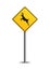 Deer crossing sign. Vector illustration decorative design