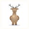 Deer cute plush toys Funny zoo, toy sewn, button. Cartoon vecto