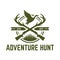 Deer or duck hunting logo, hunting badge or emblem for hunting club and sports