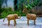 Deer and elephant grass doll