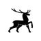 Deer or elk isolated horned animal silhouette