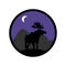 Deer emblem. Moose logo. Animal with horns. Wild animal