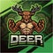 Deer esport mascot logo design