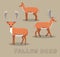 Deer Fallow Cartoon Vector Illustration