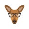 Deer female in glasses.