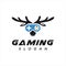Deer Game Logo Design Template Animal concept controller. Antler Gaming Logo Design Template Stick Game Stock Vector
