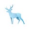 Deer graphic color illustration for the modern gradient design, a plastic form of animal
