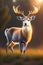 Deer had a coat that shone like the sun and magical golden antlers AI-Generated