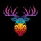 Deer head colorful vector illustration
