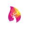 Deer head drop shape concept Logo Design