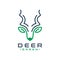 Deer head horn logo