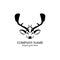 Deer head Logo Template vector icon illustration design