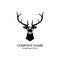 Deer head Logo Template vector icon illustration design