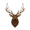 Deer head. Pixel art. Wild animal.