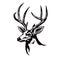 Deer Head Stylized Drawing. Logo Template Vector Illustration