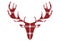 Deer head on tartan backgrounds,Vector illustrations