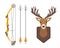 Deer head wild silhouette mammal reindeer wildlife antler graphic and design horned stag drawing sign trophy emblem hunt