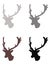 Deer horn silhouette