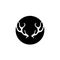 Deer horn vector icon illustration design