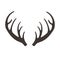 Deer horns vector illusrtation. Antlers vector silhouette icon. Hunting trophies. Reindeer