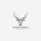 Deer Hunt Wildlife Logo Vector Illustration Design Template Line Art