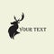 Deer Hunting Silhouette Template Vector Design Logo