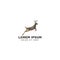 Deer jump icon logo template vector illustration element isolated