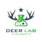 Deer laboratory animal logo design your company