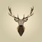 Deer low poly portrait animal abstract polygonal illustration